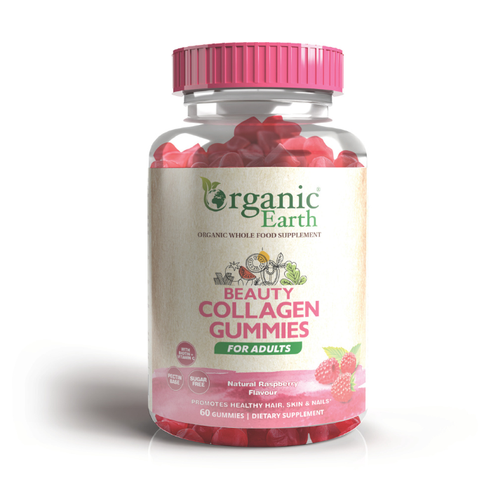 Organic Earth Organic Earth Beauty Collagen Sugar-Free, Hydrolysed with Vitamin C and Biotin - 60 Gummies - Image 1