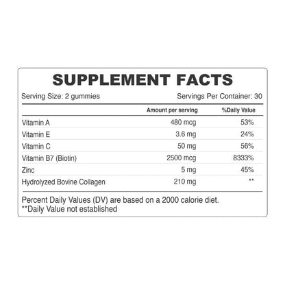 Organic Earth Organic Earth Beauty Collagen Sugar-Free, Hydrolysed with Vitamin C and Biotin - 60 Gummies - Image 2