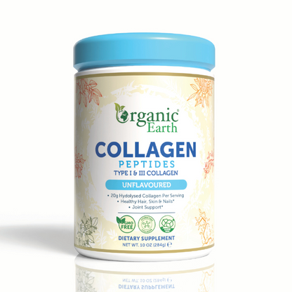 Organic Earth Organic Earth Collagen Peptides Unflavored, Collagen for Skin, Hair, Nails and Joint Health - 284g - Image 1