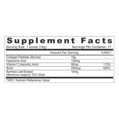 Organic Earth Organic Earth Collagen Beauty Strawberry-Lemon, Hydrolyzed Collagen with Hyaluronic Acid and Vitamin C - 284g - Image 2