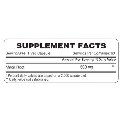Organic Earth Organic Earth Maca Root, Natural Energy, Hormonal Balance and Vitality Support - 60 Capsules - Image 2