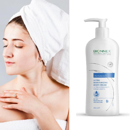 Bionnex Perfederm Moisturizing Body Cream for Dry and Atopic Skin, Deep Hydration with Shea Butter - 250ml Bionnex