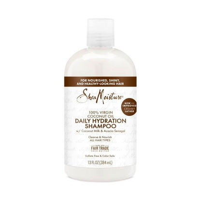 Shea Moisture 100% Virgin Coconut Oil Daily Hydration Shampoo Sulphate-Free Moisturizing Cleanser 384ml Shea Moisture