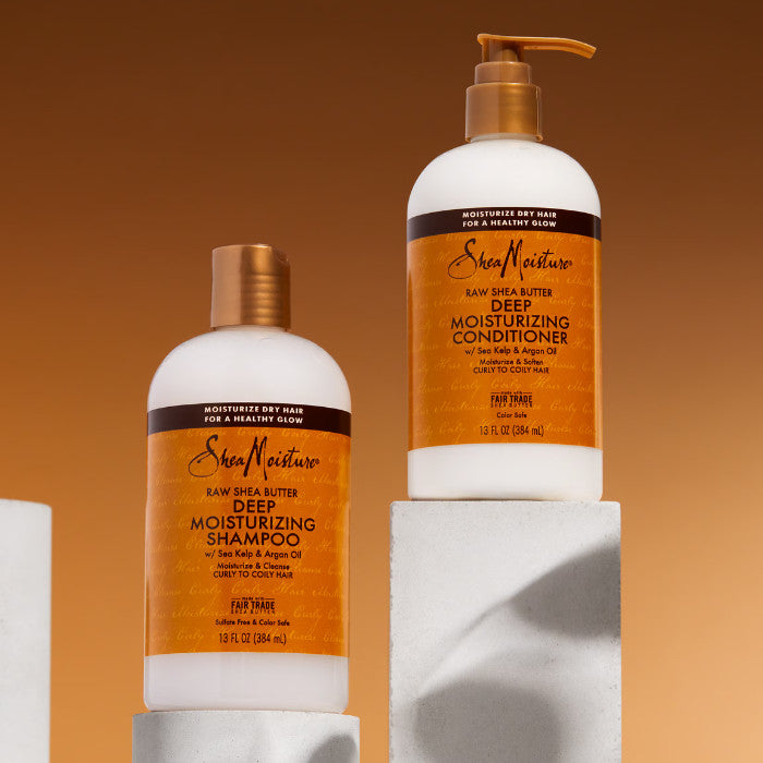 Shea Moisture Raw Shea Butter Deep Moisturizing Shampoo Sulphate-Free Cleanser for Dry and Transitioning Hair - 384ml Shea Moisture
