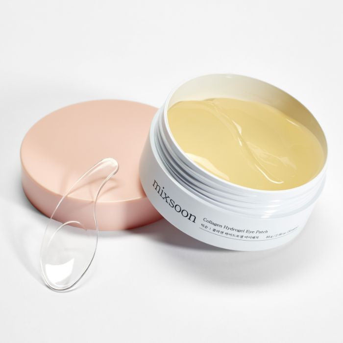Mixsoon Collagen Hydrogel Eye Patch 84g, Hydrating, Firming, and Wrinkle-Care Patches with Peptides - 30 Pairs Mixsoon