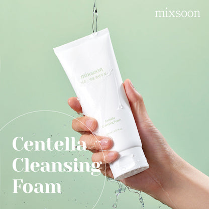 Mixsoon Centella Cleansing Foam, Low pH Gentle Cleanser with Salicylic Acid - 150ml Mixsoon