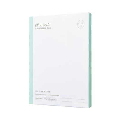 Mixsoon Centella Mask Pack 25g, Soothing Sheet with Asiatica Extract for Hydration and Skin Repair - 5pcs Mixsoon