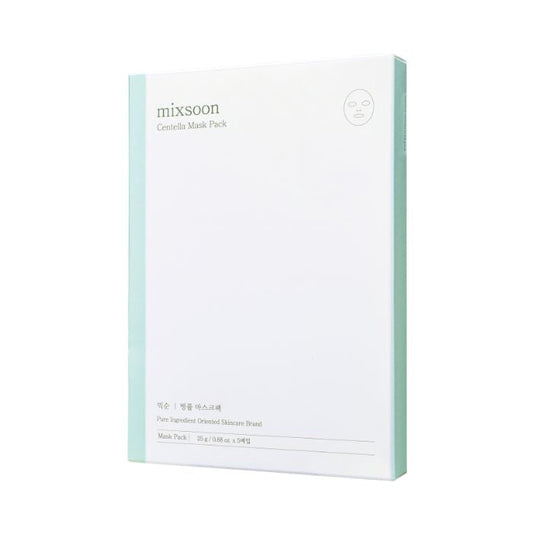 Mixsoon Centella Mask Pack 25g, Soothing Sheet with Asiatica Extract for Hydration and Skin Repair - 5pcs Mixsoon
