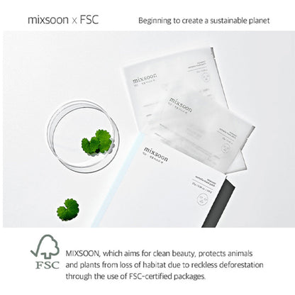 Mixsoon Centella Mask Pack 25g, Soothing Sheet with Asiatica Extract for Hydration and Skin Repair - 5pcs Mixsoon