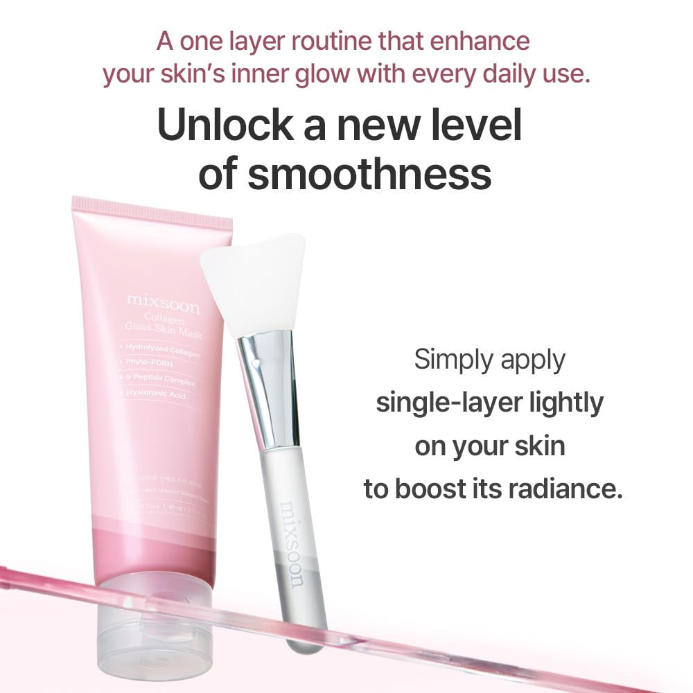 Mixsoon Collagen Glass Skin Peel-Off Mask for Hydration, Elasticity and Radiant Glow - 80ml Mixsoon