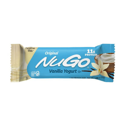 NuGo Original Vanilla Yogurt Protein Bar 50g, 11g Protein, Gluten Free Snack with Added Vitamins, Pack of 15 pcs NuGo