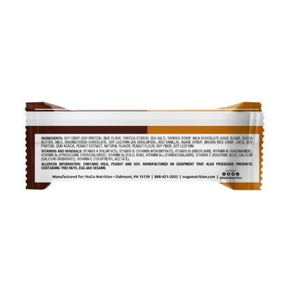 NuGo Original Peanut Butter Chocolate Protein Bar 50g, 11g Protein, Gluten Free Snack, Pack of 15 pcs NuGo
