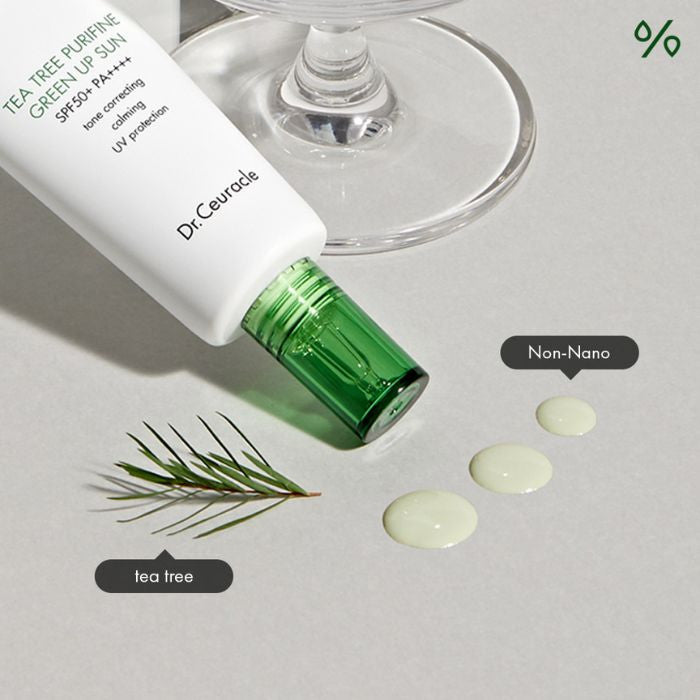 Dr. Ceuracle Tea Tree Purifine Green Up Sun (SPF50+) Calming Sunscreen - 50ml Dr. Ceuracle