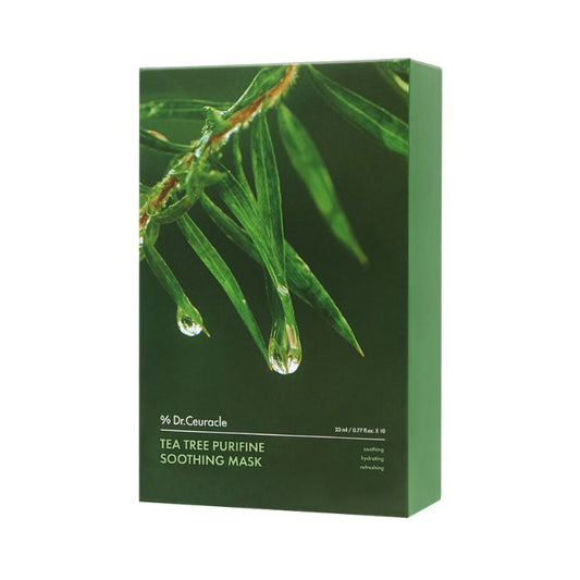 Dr. Ceuracle Tea Tree Purifine Soothing Mask 23ml Calming Sheet for Sensitive Skin Pack of 10 Dr. Ceuracle