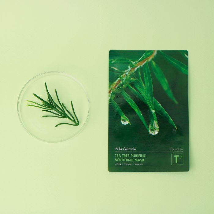 Dr. Ceuracle Tea Tree Purifine Soothing Mask 23ml Calming Sheet for Sensitive Skin Pack of 10 Dr. Ceuracle