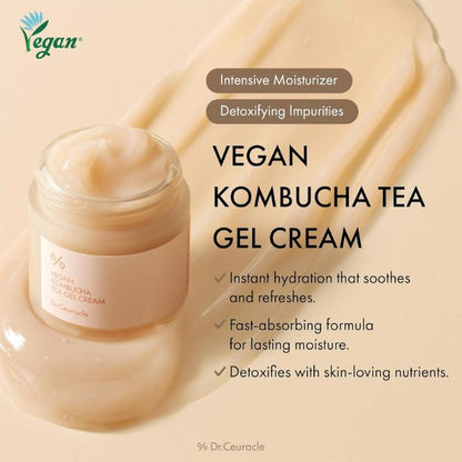 Dr. Ceuracle Vegan Kombucha Tea Gel Cream Probiotic Hydrating Detox Moisturizer 75g Dr. Ceuracle