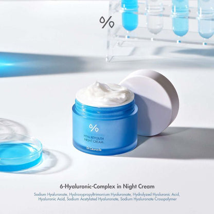 Dr. Ceuracle Hyal Reyouth Night Cream, Deep Hydration Overnight Repair Moisturizer - 60g Dr. Ceuracle