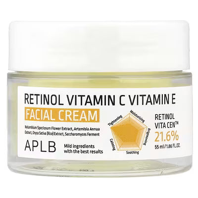 APLB, Retinol Vitamin C, Vitamin E Facial Cream, 1.86 fl oz (55 ml) APLB
