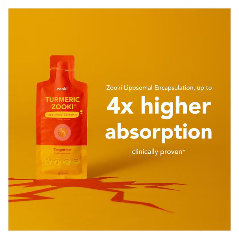 Zooki Liposomal Turmeric 750mg Tangerine Flavor Liquid Sachet 15ml, Pack of 14’s Zooki