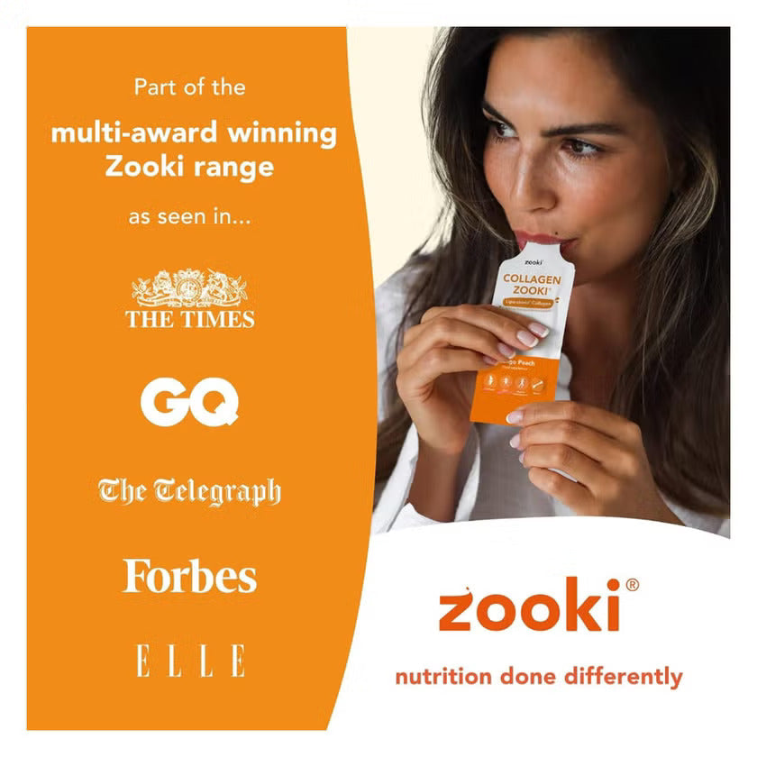Zooki Marine Collagen 5000mg Mango Peach Flavor Liquid Sachets 15ml, Pack of 14's Zooki