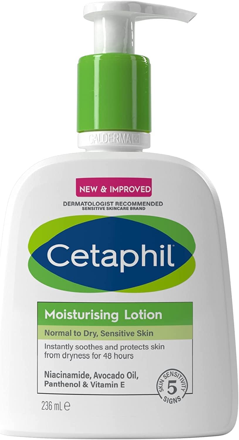 Cetaphil Moisturizing Lotion – Face & Body, Normal to Dry Sensitive Skin, 236ml Cetaphil