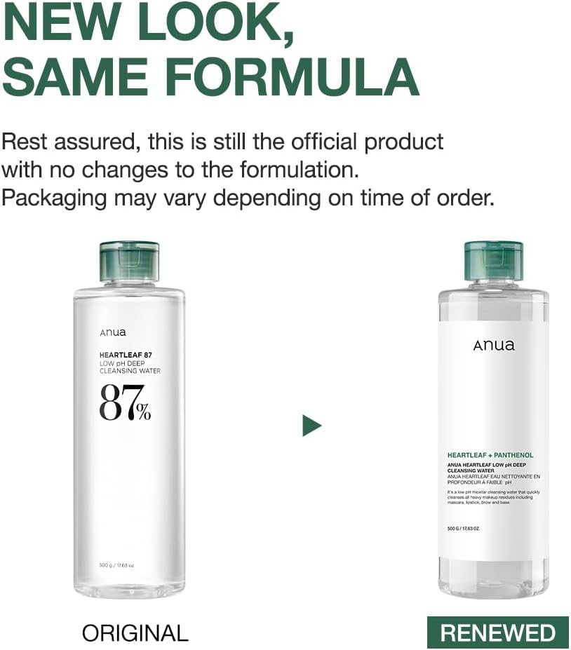 Anua Heartleaf & Panthenol Low pH Deep Cleansing Water 500g Anua