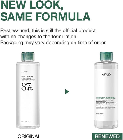 Anua Heartleaf & Panthenol Low pH Deep Cleansing Water 500g Anua