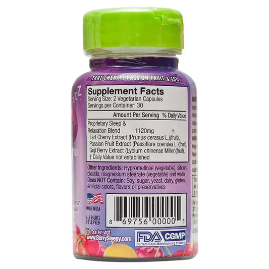 Pharmaxxi Berry Sleepy Sleep Supplement Capsules, Pack of 60's Pharmaxxi