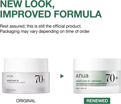 Anua Heartleaf 70% Intense Calming Facial Cream For Dry & Sensitive Skin - 50ml Anua