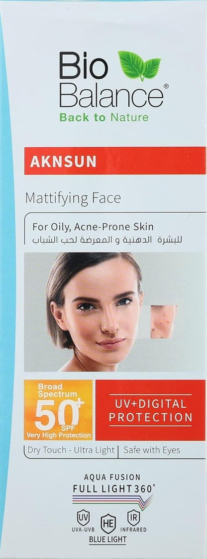 Bio Balance AKN sun (SPF 50+) Face Matt Aqua - 40ml Bio Balance