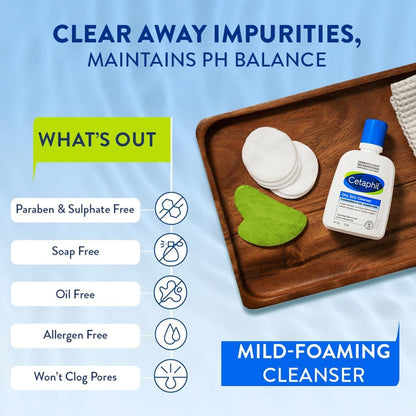 Cetaphil Oily Skin Cleanser Foaming Face & Body Wash With Combination to Oily and Sensitive Skin - 125ml Cetaphil