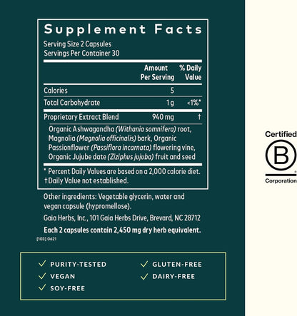 Gaia Herbs SleepThru Natural Sleep Support - 60 Capsules Gaia Herbs