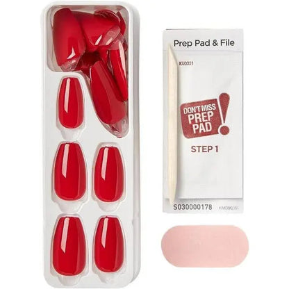 Kiss Impress Color Nails Med Coffin- Reddy Or Not Imc510C KISS