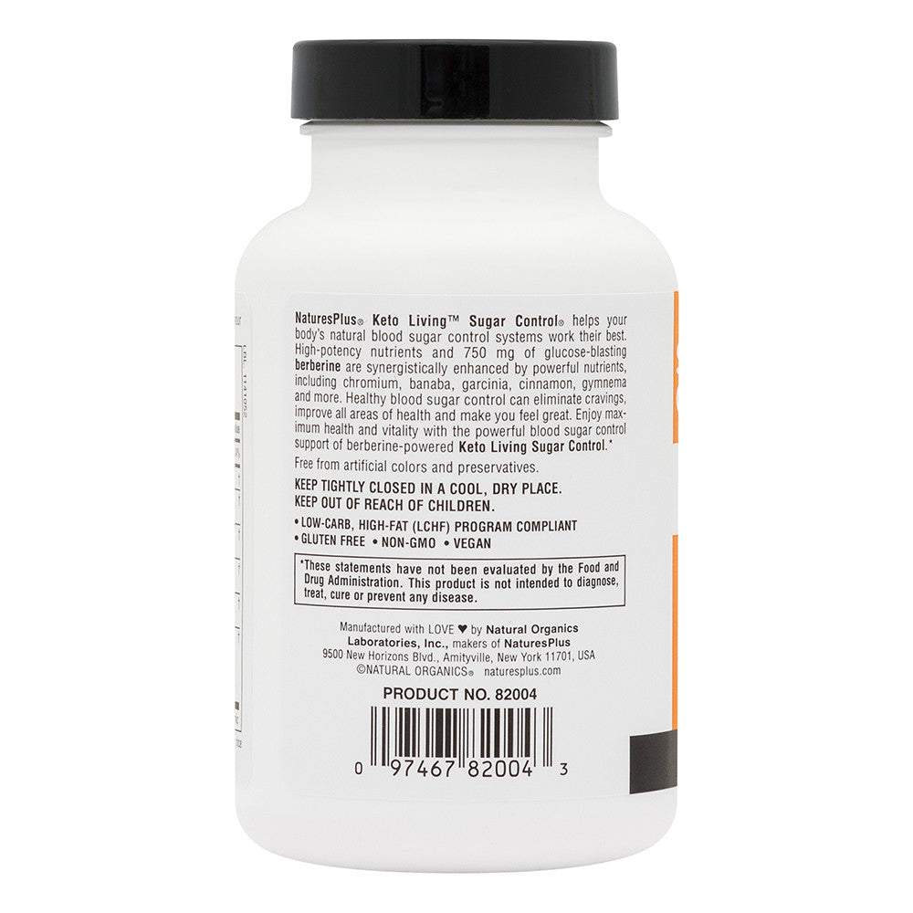 Natures Plus Keto living Sugar Control - 90 Capsules Natures Plus