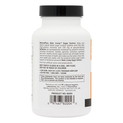 Natures Plus Keto living Sugar Control - 90 Capsules Natures Plus