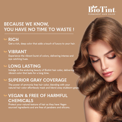 BioTint Permanent Hair Color - 3.0 Dark Brown BioTint