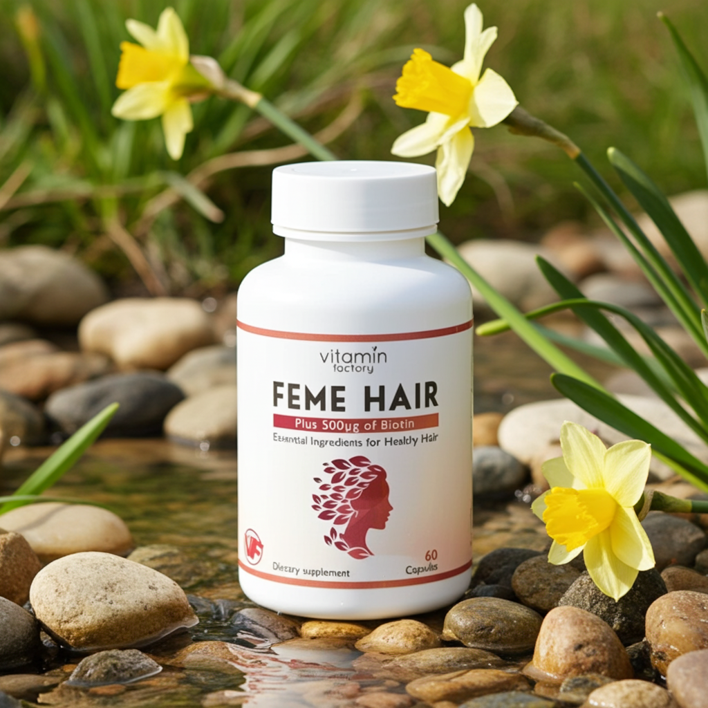 Vitamin Factory Feme Hair Growth Supplement 60 Capsules – Biotin, Zinc & Silica Formula for Stronger Hair - Image 2