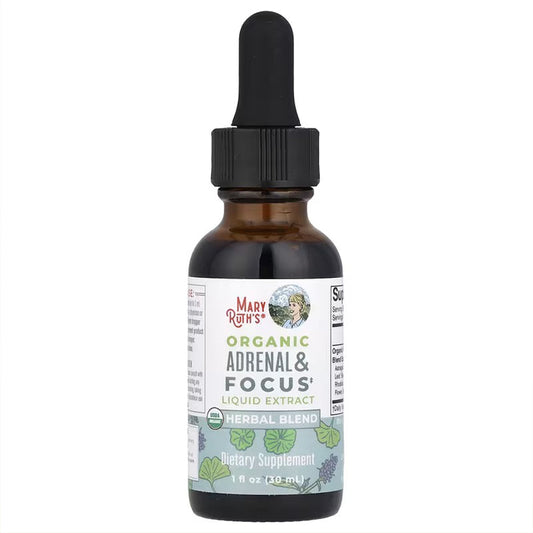 Mary Ruth's Organic Adrenal Focus Herbal Blend, 30 Ml, Supports Focus and Mental Clarity Mary Ruth's