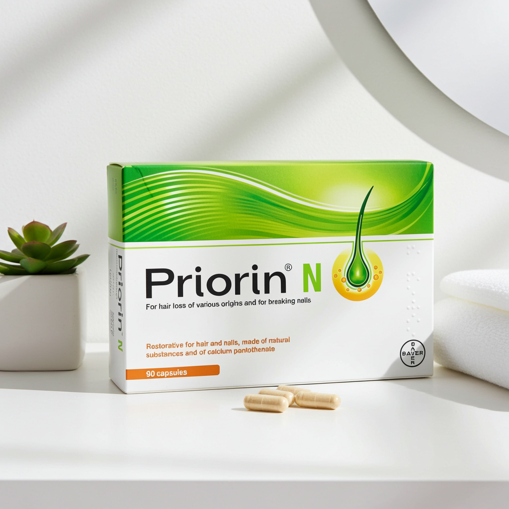 Priorin Priorin N Hair Growth Capsules – 90 Capsules (30-Day Supply) | Reduces Hair Loss - Image 1