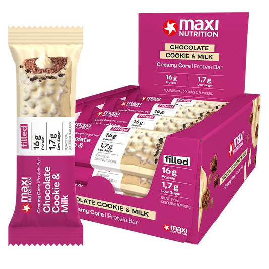 Maxi Nutrition Bar Chocolate Cookie & Milk 45g Box of 12pcs Maxi Nutrition