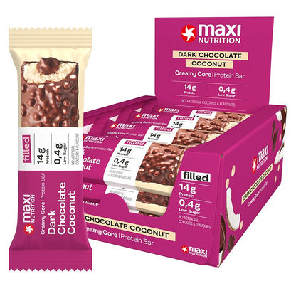 Maxi Nutrition Bar Dark Chocolate & Coconut 45G - Box of 12pcs Maxi Nutrition
