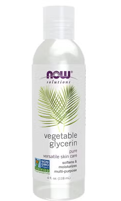 Now Solutions Vegetable Glycerin Oil, 100% Pure For Rough & Dry Skin Moisturization 118ml NOW