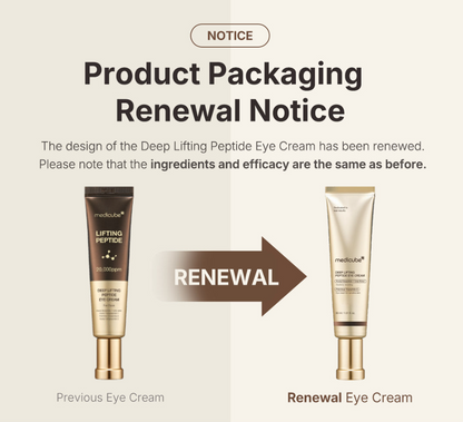 Medicube Deep Lifting Peptide Eye Cream 30ml – Firming & Brightening Eye Care