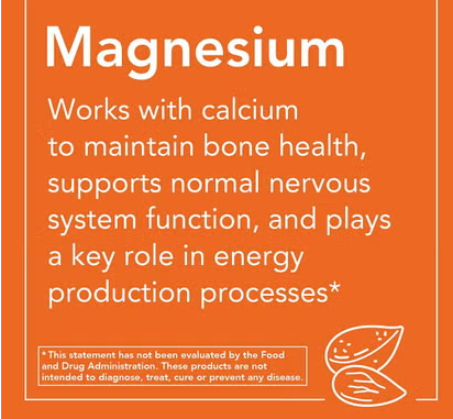 Now Magnesium 400mg Capsules For Energy Production & Nervous System Support, Pack of 180's NOW