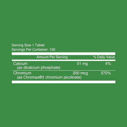 Nutritionl Chromium Picolinate 200 Mcg Tablets 100's Nutritionl