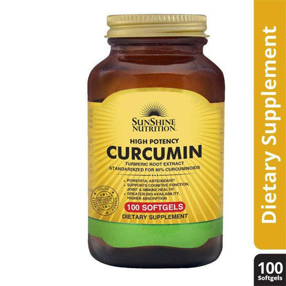 Sunshine Nutrition High Potency Curcumin 100 Softgels Sunshine Nutrition