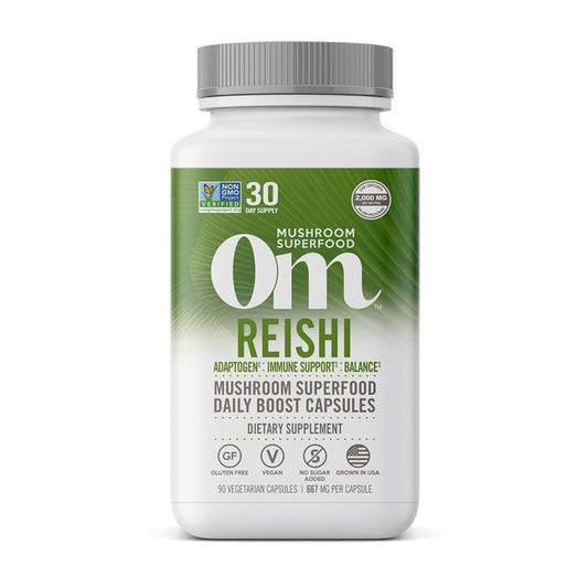 Om Reishi Mushroom Superfood 90 Vegetable capsules OM
