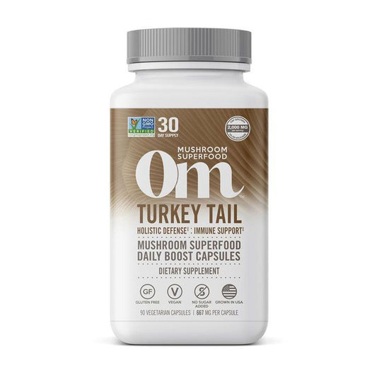 Om Turkey Tail Mushroom Superfood 90 Vegetable Capsules OM