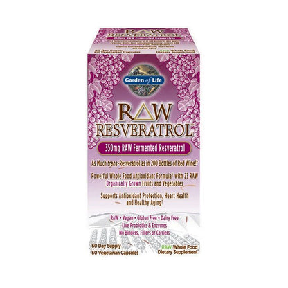 Garden of Life Raw Resveratrol 350mg Raw - 60 Capsules Garden of Life