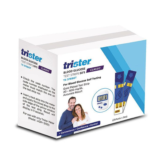 Trister Blood Glucose Test Strips 50's TS-376BGT Trister